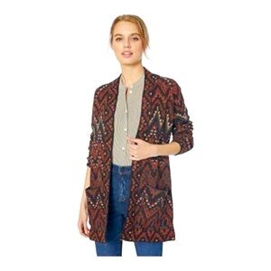 Lucky Brand Orange Black
Multicolor Aztec Cardigan
Size XS